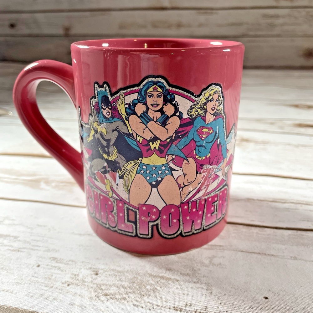 Wonder Woman Batgirl Supergirl DC Comics Girl Power Coffee Mug Collectible
